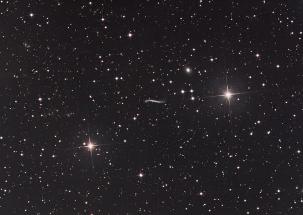 UGC 3697 Integral sign galaxy - астрофотография