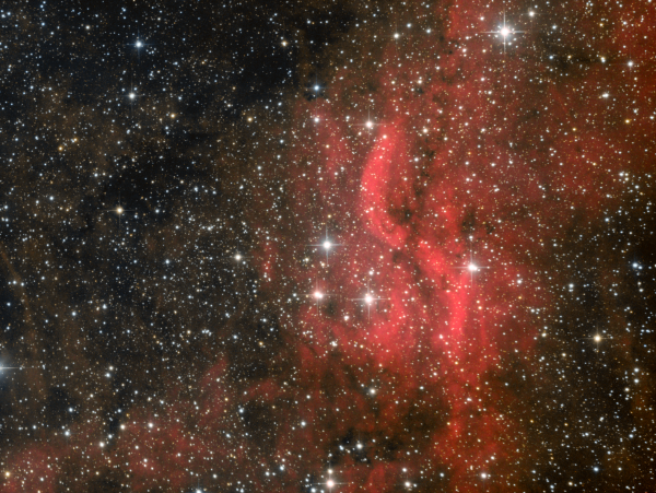 Simeis 57 Propeller nebula in Cygnys Ha_RGB - астрофотография