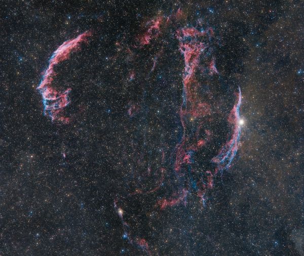 Veil Nebula. Mosaic 2x1 - Astrophotography
