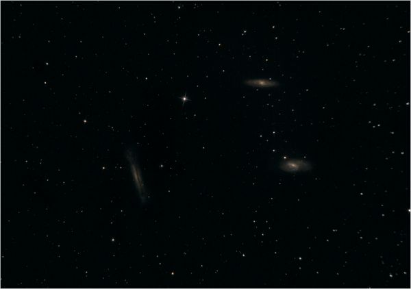 Трио галактик NGC 3628, М66 и М65 или "Триплет Льва". - астрофотография