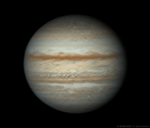 Юпитер 6 августа 2022 - астрофотография