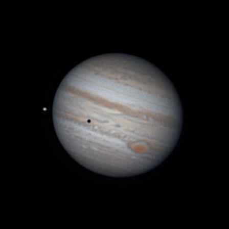 Анимация вращения Юпитера 18.08.22 (1.41 - 4.49) - астрофотография