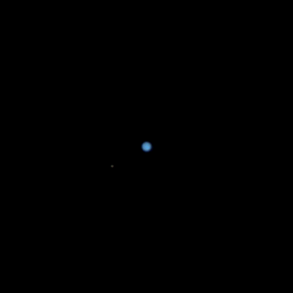 Нептун и спутник Тритон - астрофотография