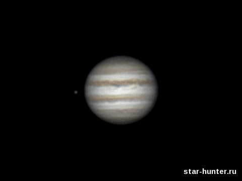 Jupiter and Ganymede, 22 january 2015, 23:45-23:56 - астрофотография