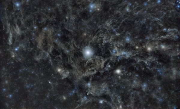 Polar star  Газо-пылевые скопления вокруг полярной звезды  - астрофотография