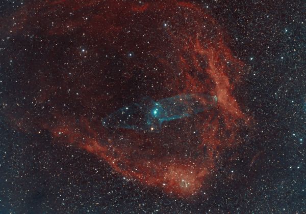 Sh2-129 Ou4 Кальмар (HOO) - астрофотография