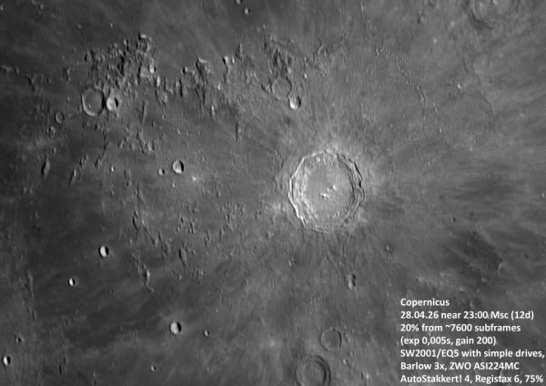 Copernicus, montes Carpatus - Astrophotography