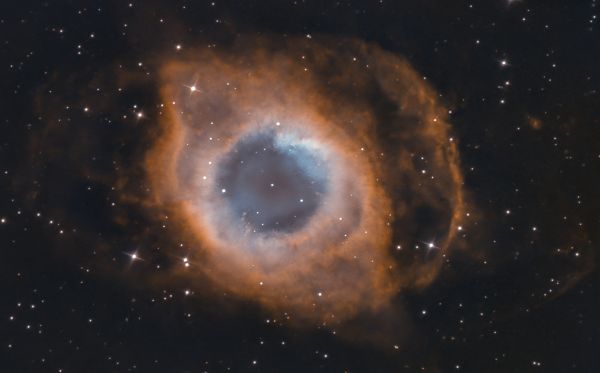 Helix nebula (H-HO-O) - астрофотография