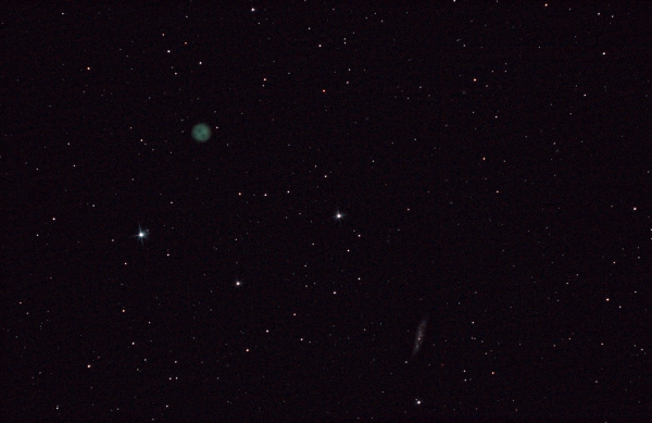 Туманность m 97 и галактика m 108 - астрофотография