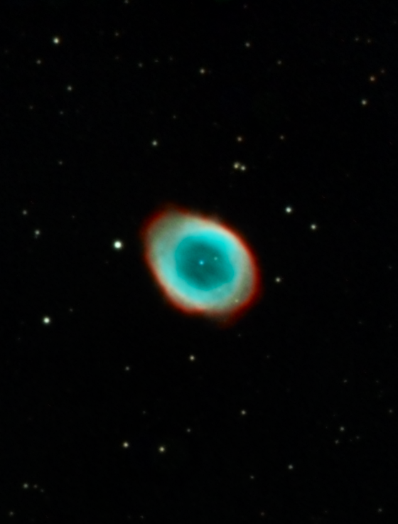 М57 (мой первый опыт RGB) - астрофотография