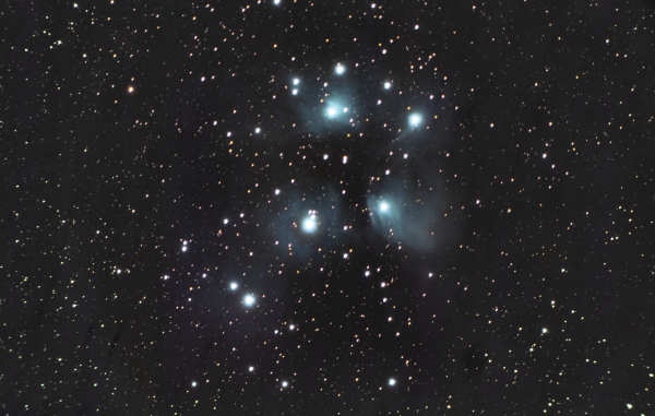 Плеяды-рассеянное звёздное скопление и астеризм в созвездии Тельца от 16-17-09-2023. - астрофотография