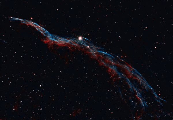 NGC 6960, Ведьмина Метла (Ha, Oiii) - астрофотография