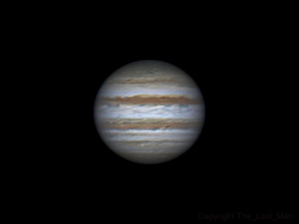 Jupiter (30 jan 2015, 23:36, 24 frames at WJ) - астрофотография