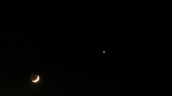 Сближение Венеры с Луной.  - астрофотография