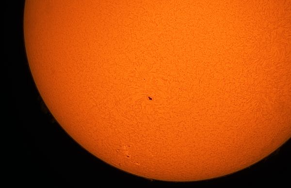 Водородное Солнце. Пятно. 11.03.2022 - астрофотография