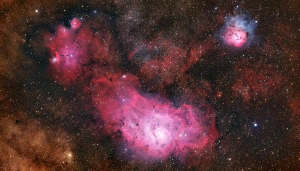 The vicinity of the Lagoon Nebula and SNR G007.5-01.7 - Astrophotography