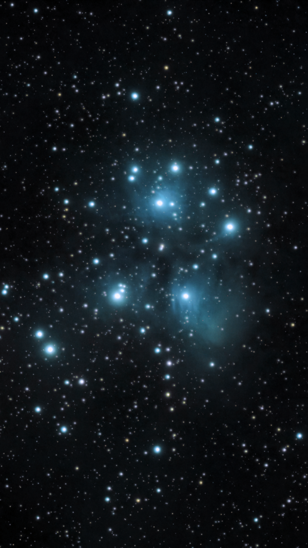 Pleiades M45 - an open star cluster in the constellation Taurus - Astrophotography