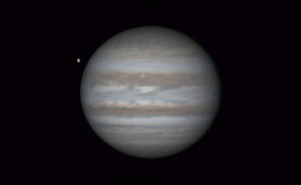 Jupiter + moon Io, rotation - астрофотография