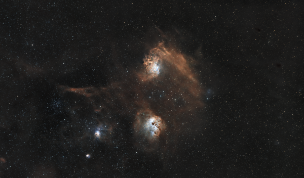 IC 405 туманность Пылающей звезды - астрофотография