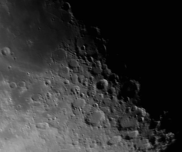 Вид юга Луны: Делландр-Тихо-Маджини-Клавий. 29.09.21. Кроп - астрофотография