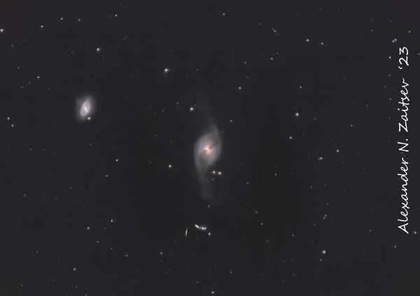NGC 3718 (UGC 6524, 1129+5320) и NGC 3729 в LRGB - астрофотография