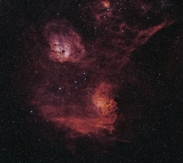  Flaming Star Nebula (IC 405, IC 417, M 38, NGC 1893, NGC 1907, NGC 1912) - астрофотография