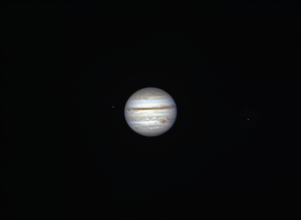 Юпитер и его спутники Ио и Европа от 11.09.2022 - астрофотография