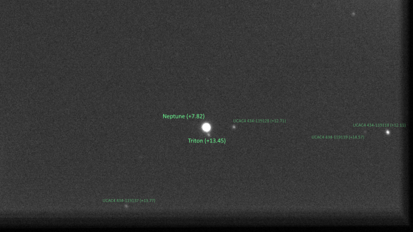 Neptune and Triton - астрофотография