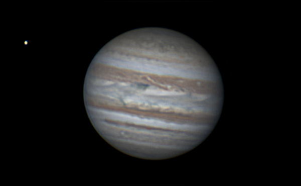 Jupiter + moon Io - астрофотография