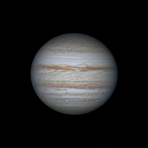 Анимация вращения Юпитера за 3 часа - астрофотография