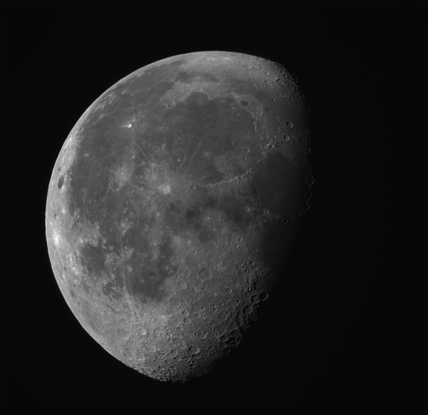 Убывающая Луна 09.08.2020 - астрофотография