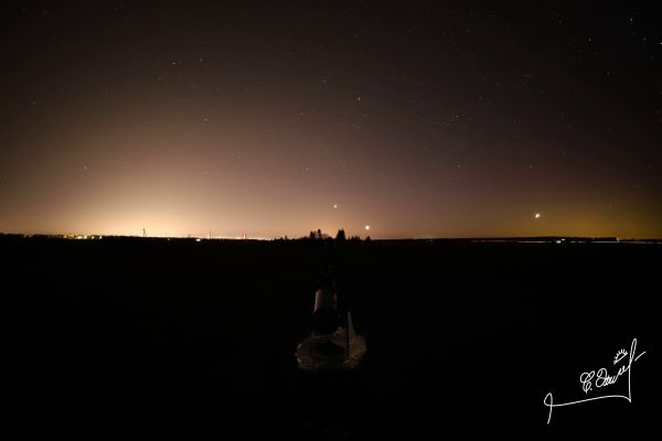Moon, Venus and my telescope - астрофотография