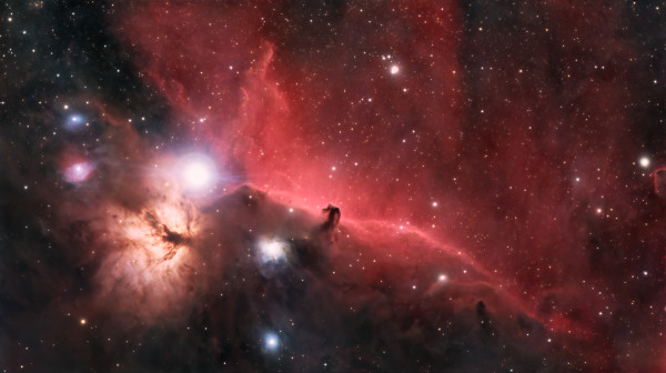 Horsehead and Flame in HaRGB - Astrophotography