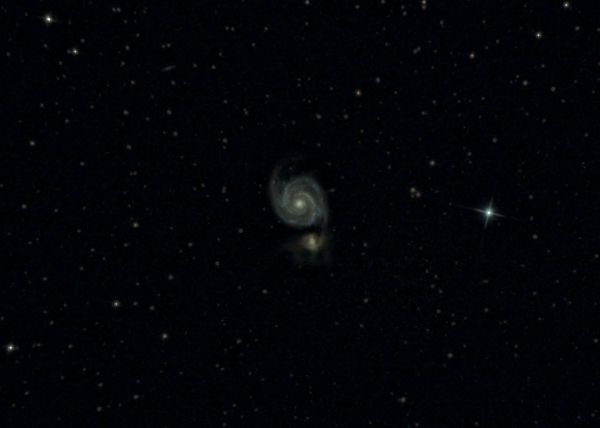 Галактика М51 "Водоворот". - астрофотография