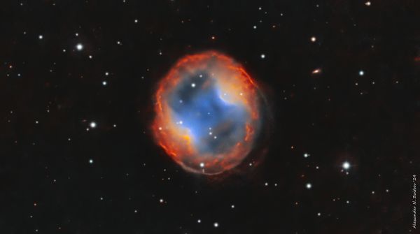 PK 164+31.1 (Headphone Nebula) в палитре HOO - астрофотография