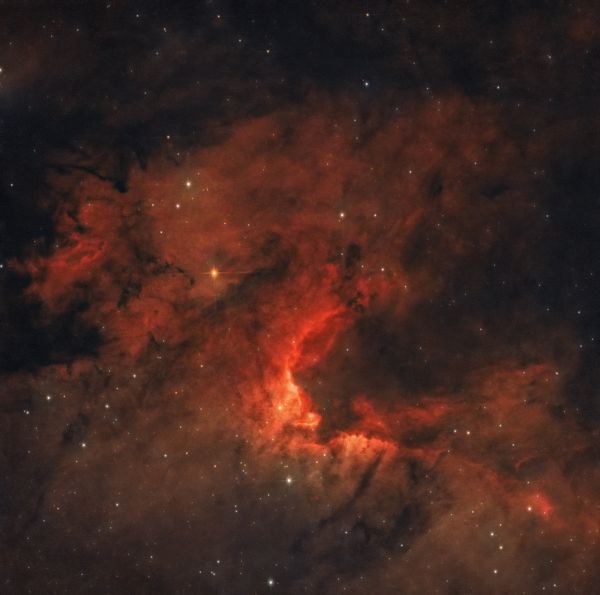 SH 2-155 - (Туманность Пещера) - астрофотография