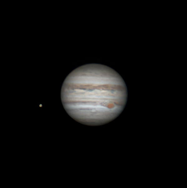 Юпитер и Ганимед 07.07.2020 - астрофотография
