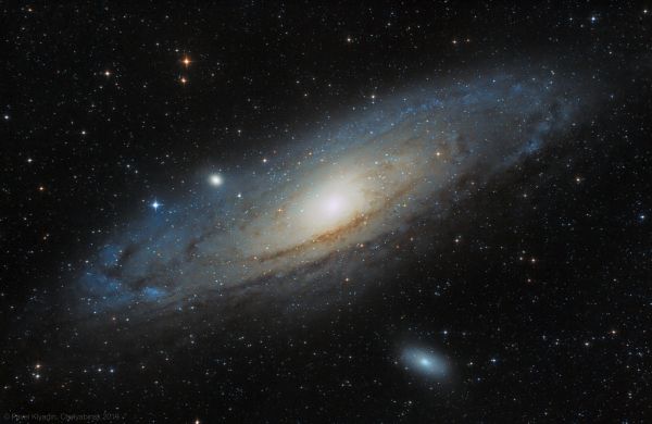 Галактика Андромеды М31, галактики М32, М110 - астрофотография