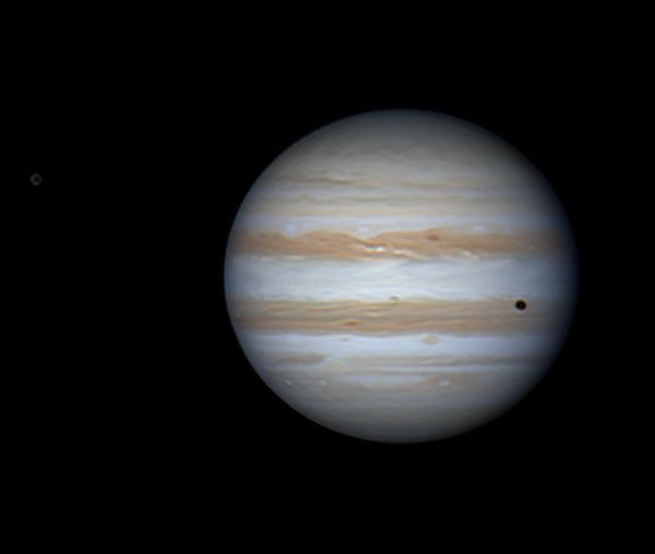 Jupiter, Callisto, Io and its shadow. November 30, 2025. - Astrophotography