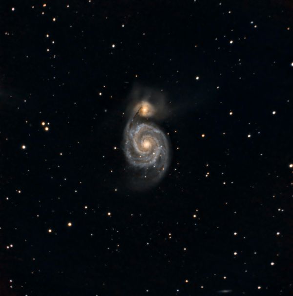 M51 The Whirlpool Galaxy - астрофотография