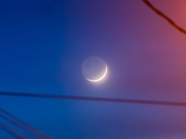 Вечерняя луна  - астрофотография
