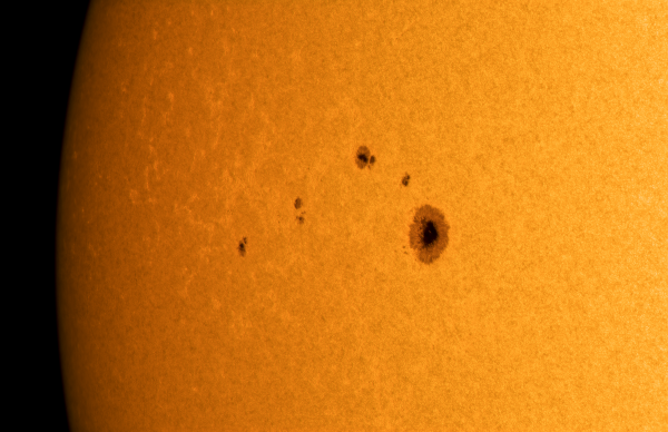 Солнце в масштабе - астрофотография