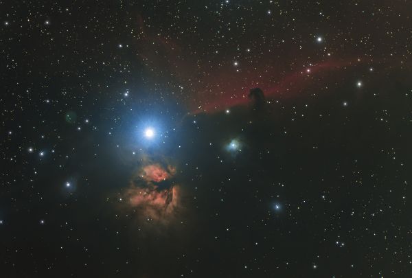 Туманность Пламя и Конская Голова в созвездии Орион  - астрофотография
