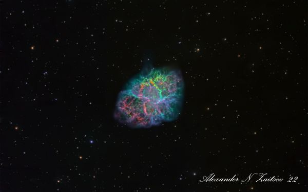 M1 (Crab Nebula) in (Sinthetic L)SHO palette - астрофотография