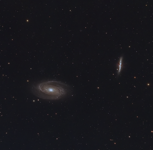 M81 "Bode Galaxy and M82 "Cigar Galaxy" - астрофотография