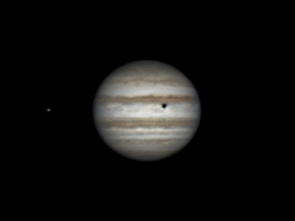 Rotation of Io, Jupiter and shadow of Callisto (21:11-22:38, 26 feb 2015) - астрофотография