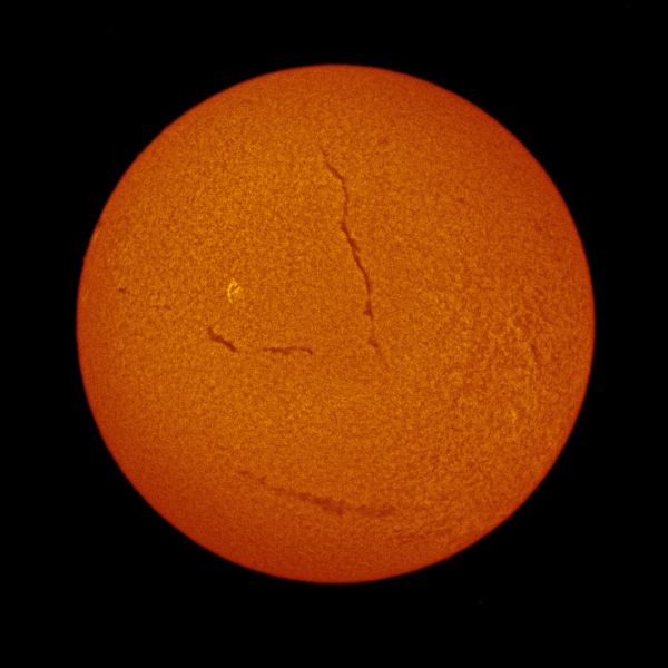 Sun in h-alpha (26 may 2015, 13:27) - астрофотография