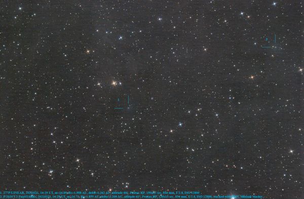 277P/LINEAR and P/2020 U2 PanSTARRs - астрофотография