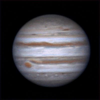 Rotation of Jupiter, 25 dec 2013, 00:43-1:33 - астрофотография