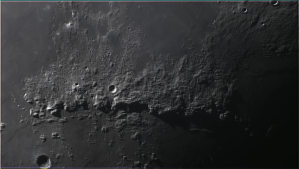 Луна ,Апеннины - астрофотография